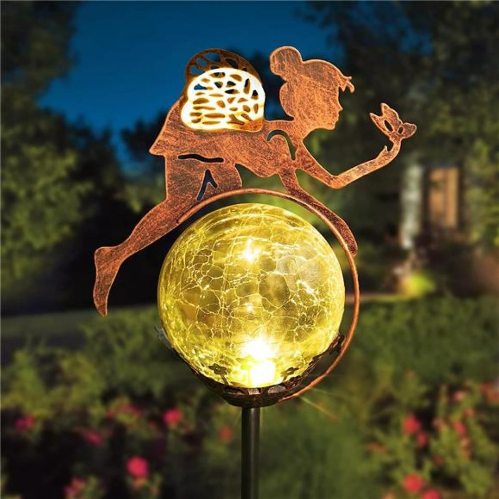 Outdoor Solar Fairy Lights - Spring Garden Light Metal Stakes , Waterproof Light